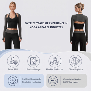 Bolero Deportivo Personalizado con Orificio <span class=keywords><strong>para</strong></span> el Pulgar <span class=keywords><strong>para</strong></span> Mujer, Top Corto de Manga Larga, Suave como la Mantequilla, <span class=keywords><strong>para</strong></span> Gimnasio, Running, Yoga - Product Image 2