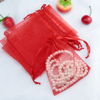 Pochette cadeau en organza avec logo personnalisé, prix bas, sac à cordon