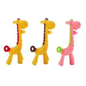 Bán buôn BPA FREE con hươu cao cổ <span class=keywords><strong>Teether</strong></span> cảm giác mọc răng đồ chơi cấp thực phẩm Silicone bé <span class=keywords><strong>Teether</strong></span> trẻ sơ sinh Chew đồ chơi - Product Image 6