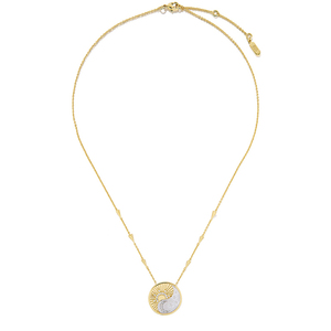 Gemnel Cubic Zirconia <span class=keywords><strong>Terra</strong></span> MEDALLION สร้อยคอท้องฟ้าสีเงินพระจันทร์เสี้ยวและสร้อยคอจี้ดวงอาทิตย์สีทอง - Product Image 4
