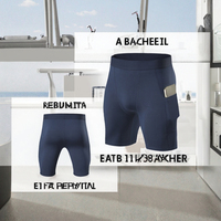 Shorts de sport pour homme à séchage rapide, compression, taille mi-haute élastique, imperméables, extensibles, avec poches, pour le fitness et le basketball, imprimé décontracté