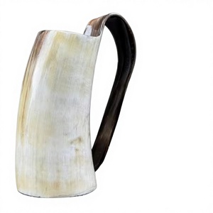 High Quality Natural Handmade Buffalo Horn Viking Drinking Horn <b>Mug</b> Polished American Style Eco-Friendly <b>Large</b> Capacity Portable - Product Image 1