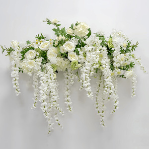 Décoration d'arche de mariage en soie artificielle de luxe, arrangement floral de glycine moderne, rangée de fleurs artificielles pour événements, banquets et fêtes - Product Image 2