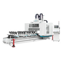 Centre d'usinage CNC professionnel pour le travail du bois, centre d'usinage CNC 5 axes, machine à tenons et mortaises CNC pour meubles d'extérieur