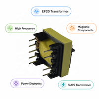 Transformateur d'impulsions EF20 conforme EMI, transformateur de puissance haute fréquence à noyau de ferrite Flyback, fabricant de transformateurs PCB