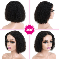 Perruques Bob à fermeture frontale 4x4 en gros, cheveux humains brésiliens vierges Remy, ondulés, double épaisseur, cuticules alignées, transparentes
