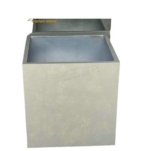 Nuevos Materiales de Construcción de Piedra, Jardinera Cuadrada de Hormigón de 600x600x500mm, Alto Rendimiento, Uso Interior y Exterior - Product Image 2
