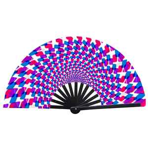 Abanico de Mano Personalizado Promocional, Abanico Plegable con Logotipo Impreso Personalizado, Abanico de Tela y Bambú para Bodas y Fiestas - Product Image 4