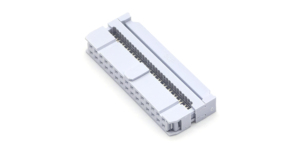 ซ็อกเก็ต IDC ระยะพิทช์ 2.54 มม. 3 ชิ้น พร้อมฝาครอบตรงกลางแบบ Snap-on โค้งมน สีขาวอมเทา 30P - Product Image 3