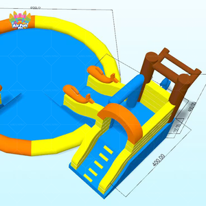 Parco Acquatico Gonfiabile <span class=keywords><strong>a</strong></span> Tema Delfino per Feste, per il Mondo Reale. Popolare Parco Acquatico <span class=keywords><strong>a</strong></span> Noleggio per l'Estate, per Adulti e Bambini. - Product Image 4