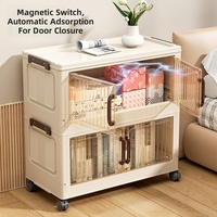 Armoire de rangement sans assemblage requis, multi-niveaux, pour vêtements et couettes, extra-large, en plastique pliable, pour chambre à coucher