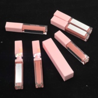 Gloss à lèvres vegan de haute qualité sans logo, marque privée, huile à lèvres, lumière LED, fini mat et scintillant avec miroir