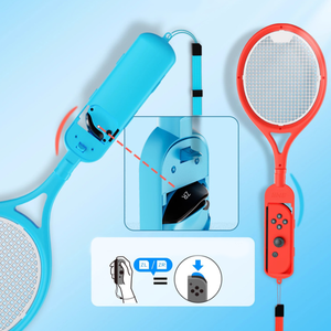 Jeu de <span class=keywords><strong>sport</strong></span> sensoriel raquette de tennis détachable pour <span class=keywords><strong>Nintendo</strong></span> <span class=keywords><strong>Switch</strong></span> /oled Twin Pack raquette de tennis - Product Image 3