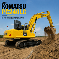 Excavatrice sur chenilles hydraulique Komatsu PC240LC d'occasion de 24 tonnes, excavatrice d'occasion pour travaux de terrassement