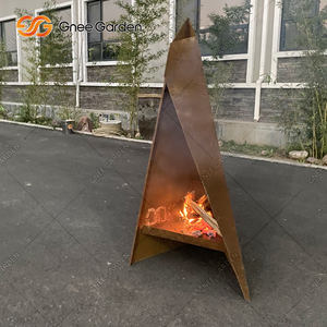 Chimenea de acero Corten de nuevo diseño a la venta Estufa de leña Corten al aire libre para fiesta familiar - Product Image 2
