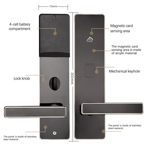 Hot Selling Wholesale <span class=keywords><strong>Access</strong></span> <span class=keywords><strong>Control</strong></span> System Smart Card Rfid Keyless Entry Rvs Hotel Deur Lock Security Cloud Data - Product Image 4
