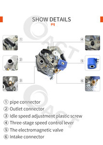 Régulateur de gaz <span class=keywords><strong>GPL</strong></span> à point unique Auto <span class=keywords><strong>Gas</strong></span> AT07 pour carburateur - Product Image 4