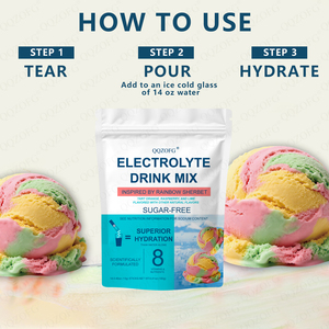 LDJ OEM Fabricante Electrolyte Drink Mix Powder con electrolitos Vitaminas L-Glutamina para adultos Hidratación Soporte energético - Product Image 4