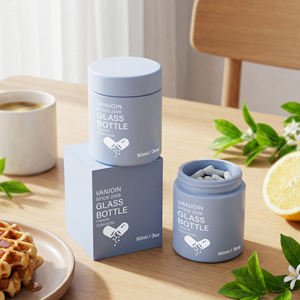 Bouteille vide pour emballage de gommes vitaminées 90ml 120ml 150ml 180ml, conteneur en verre pour compléments alimentaires avec bouchon CR - Product Image 4