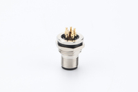 Connecteur M12 circulaire à code K, étanche, montage sur panneau frontal, cloison étanche, code A B C D, 3p 4p 5p 8p 12p 17p, conversion IP67 IP68