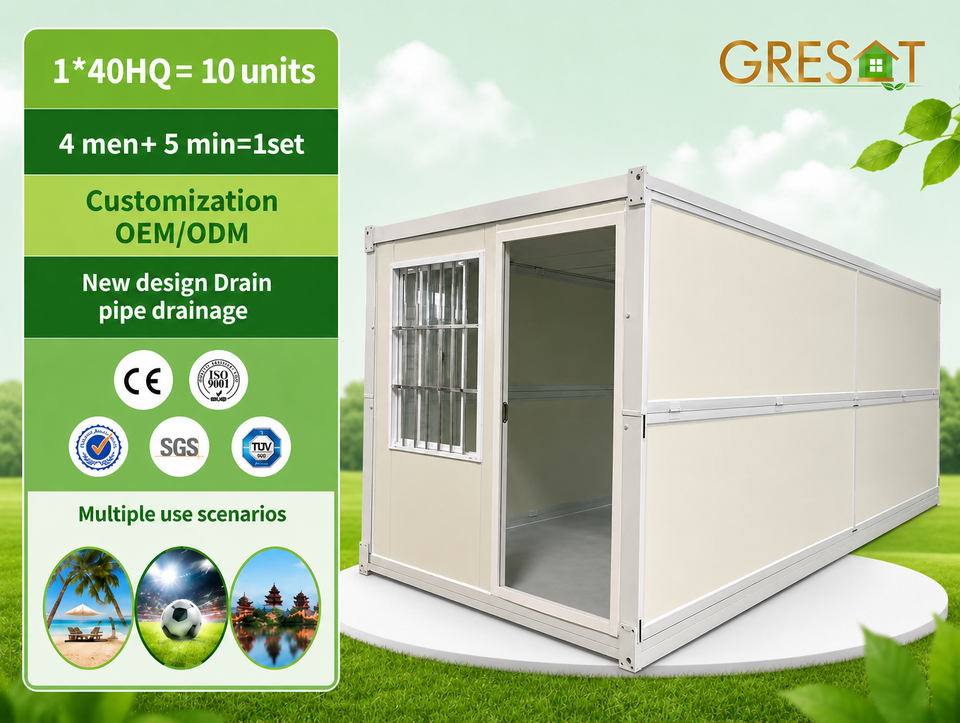 Middle Folding Collapsible Container House Portable Prefab Expandable ...