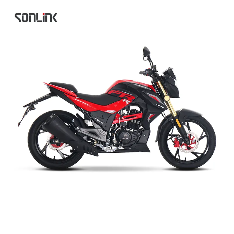Sonlink Streebike 스타일 대형 엔진 가솔린 모토 150CC 200CC 성인 거리 자전거 고속 도로 경주 오토바이 Sportbike