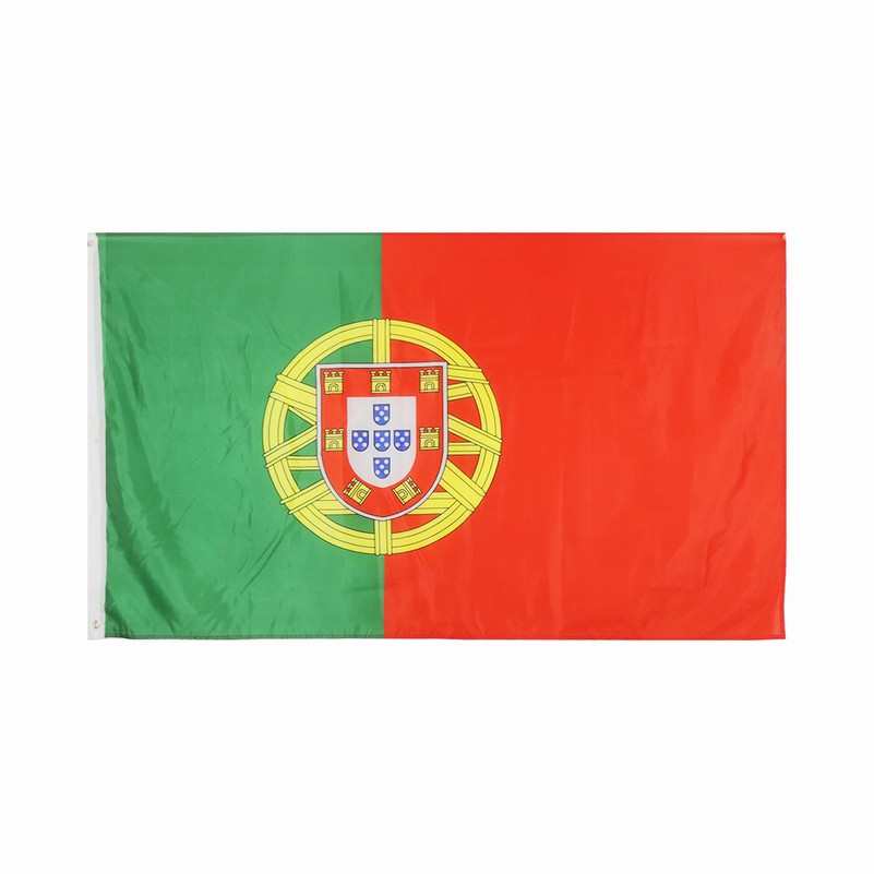 Logotipo personalizado todo o país portugal bandeira design poliéster bandeira digital impressão mais grande bandeiras internacionais 3x5 2x3