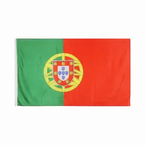 Logo Kustom Semua Negara Portugal Desain Bendera Poliester Spanduk Nasional Cetak Digital Bendera Internasional Terbesar 3X5 2x3