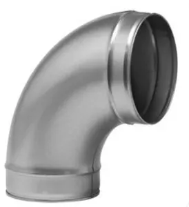 Pipe Fittings Galvanized Steel 90 Degree Bend B90 Bend 90 Degree Spiral Air Duct Elbow