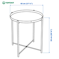 Table basse de salon style nordique, plateau en fer amovible, personnalisable pour projets d'appartements, vente en gros