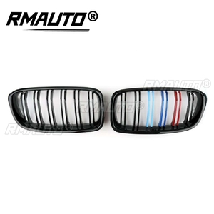 2 Piezas Parrilla Delantera Estilo M para Coche, Rejilla de Riñón Brillante Negra para BMW Serie 3 F30 F35 2012-2016, Kits de Estilismo para Carrocería - Product Image 3