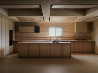 Meuble îlot de cuisine minimaliste en bois massif écologique Ensemble complet de cuisine meuble pour maison résidence