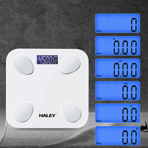 Pèse-personne électronique intelligent pour salle de bain certifié CE&ROHS, en ABS, avec mesure de la graisse corporelle, alimenté par piles, mesure du poids jusqu'à 180 kg - Product Image 3