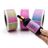 Étiquettes personnalisées pour soins de la peau, impression mate, toucher doux, résistantes à l'huile et à l'eau, autocollants adhésifs en feuille d'or, rouleaux d'étiquettes pour bouteilles cosmétiques