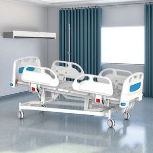 Camas de Hospital Económicas de Fabricación China, Camas de Hospital Manuales con Cabecera y Barandillas - Product Image 1