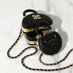 New Miniature <b>Small</b> Incense Wind Rhombus Chain Magenta with Mirror Makeup Coin Purse Coin <b>Wallet</b> <b>Small</b> Purse - Product Image 5