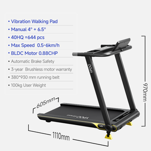 Caminadora Eléctrica Plegable con Inclinación Manual, Pantalla LED, Velocidad Ajustable de 0.5-6KM/H, para Uso Doméstico - Product Image 3