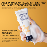 Nettoyant réparateur de l'acné MERCILEN, contrôle du sébum, nettoyage en profondeur, élimination de l'acné, élimination des peaux mortes, contrôle du sébum, soin du visage, nettoyant anti-acné