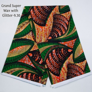 Grand Gold 6 Yards En gros Super Holland Wax 100% Coton Tissus imprimés Ankara Tissus africains Wax <span class=keywords><strong>Pagne</strong></span> Dutch Cloth pour Robe - Product Image 3