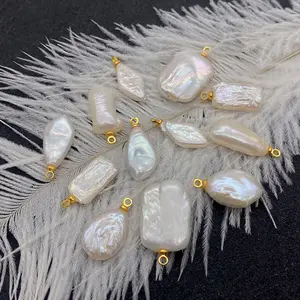 Wholesale Natural Baroque Freshwater Pearl Pendant Irregular Pendant DIY For Jewelry Making Bracelet Necklaces Accessories