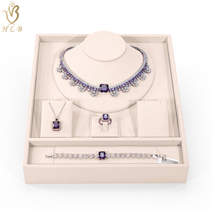 Nhà Máy Biểu Tượng Tùy Chỉnh Sợi Nhỏ Đồ Trang Sức Showcase Khay Sang Trọng Tốt Nhung Vòng Vòng Đeo Tay Đồ Trang Sức Hiển Thị Khay - Product Image 2