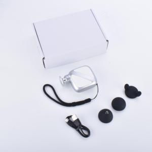 <span class=keywords><strong>Mini</strong></span> pistola de masaje térmico portátil blanca, masajeador de bolsillo para Fascia muscular profunda, potenciador de pistola con 3 cabezales de masaje - Product Image 5