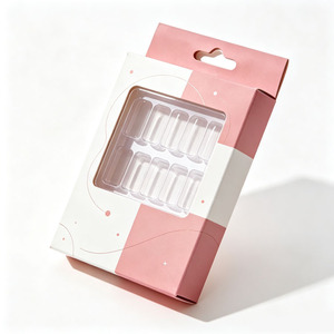 Boîte d'emballage vide pour faux ongles à presser, en gros, avec fenêtre de présentation et plateau d'insertion en plastique pour ongles artificiels - Product Image 6