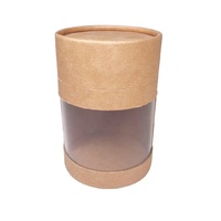 Vente en gros d'emballage Cylindre en acétate Boîte d'emballage Tube de papier avec PVC Transparent Fenêtre Thé Café Alimentaire Bougie Conteneur