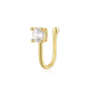 CANNER S925 - Anillo de Nariz en Forma de U de Plata de Ley con Circonita 5A, Joyería para Piercing de Nariz para Chicas - Product Image 6
