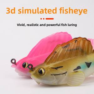 Kit d'appâts vivants anti-accrochage pour poissons mandarin, poissons noirs, poissons-chats, carpes, 10g, hameçons en acier inoxydable, appâts souples, plage océanique - Product Image 4