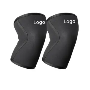 Оптовая продажа, неопреновые Компрессионные рукава для тренажерного зала 7 мм, 5 мм, бандаж для поддержки колена, мощные подтягивающие наколенники