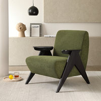 Fauteuil simple en bois massif antique, luxe léger, design haut de gamme, pour salon, usage domestique, avec dossier