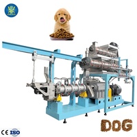 Máquina extrusora de alimentos para mascotas de fabricación completa Línea de producción de procesamiento de alimentos para gatos y perros con PLC para aplicación de peces