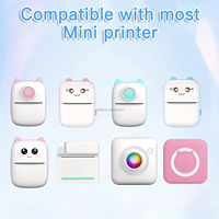 Printer Bluetooth Nirkabel Mini Transparan 57*25mm Kertas Thermal Perekat Diri Lebar 57mm Kertas Kasir